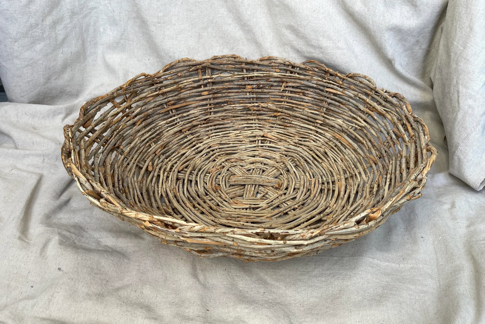 Large Rustic European Grapevine Decorative Bowl - 2