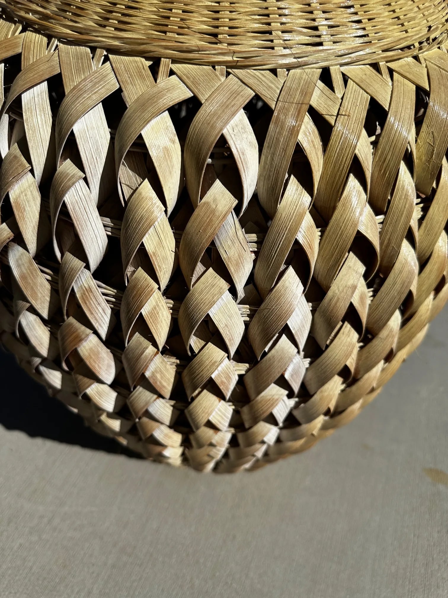 Large Woven Rattan Decorative Vase - 3