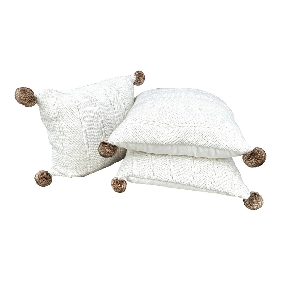 Oversized Cozy Sweater Pillows- Set of 3 (1 of 8)