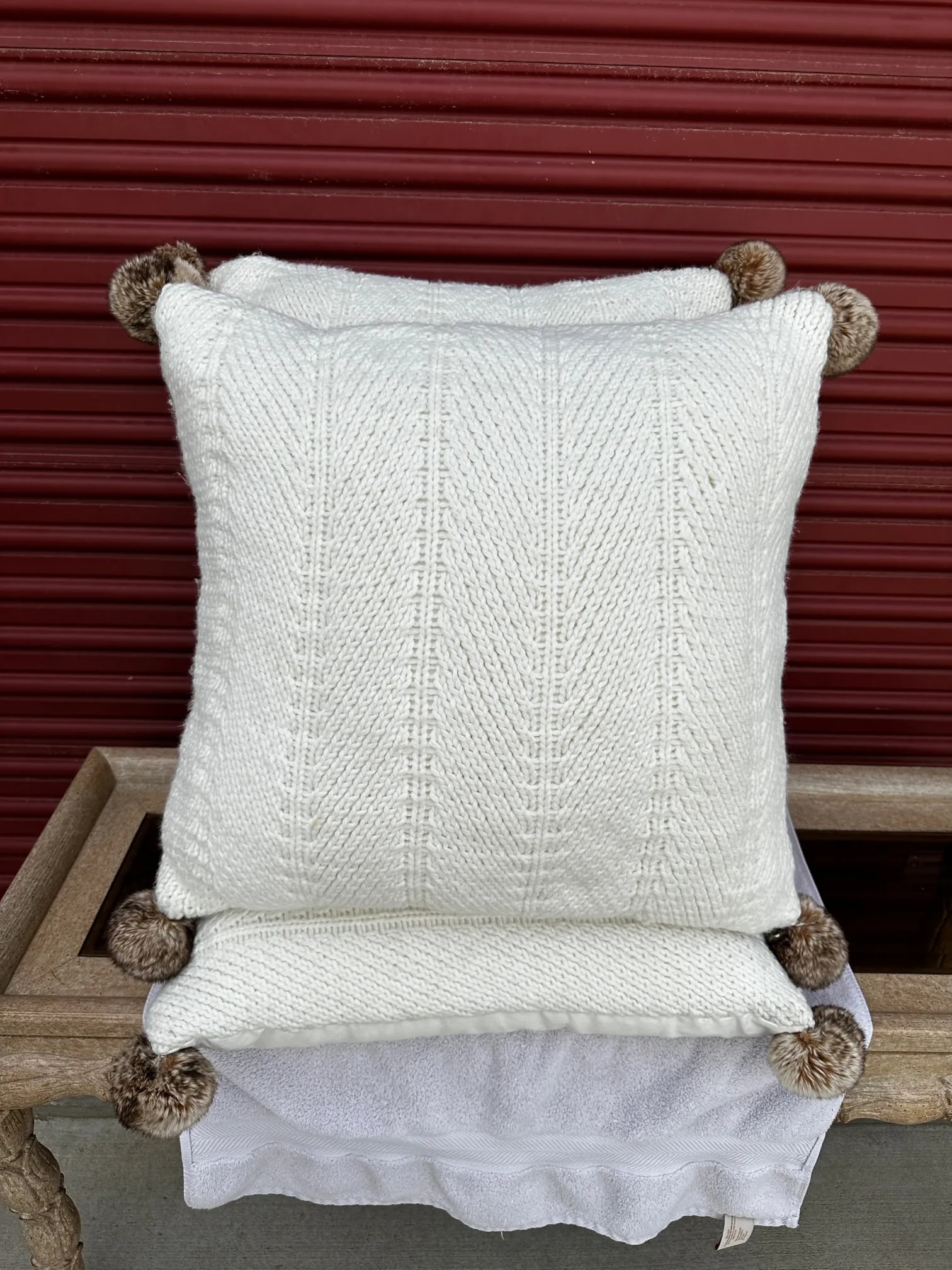 Oversized Cozy Sweater Pillows- Set of 3 - 3
