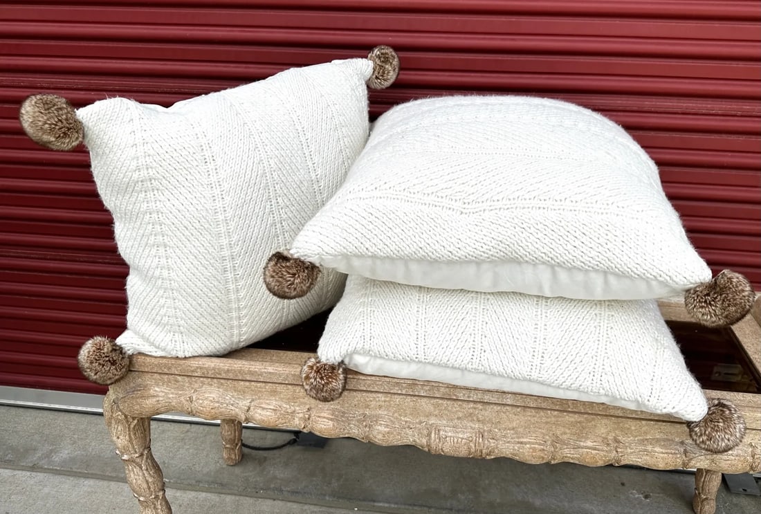 Oversized Cozy Sweater Pillows- Set of 3 - 8
