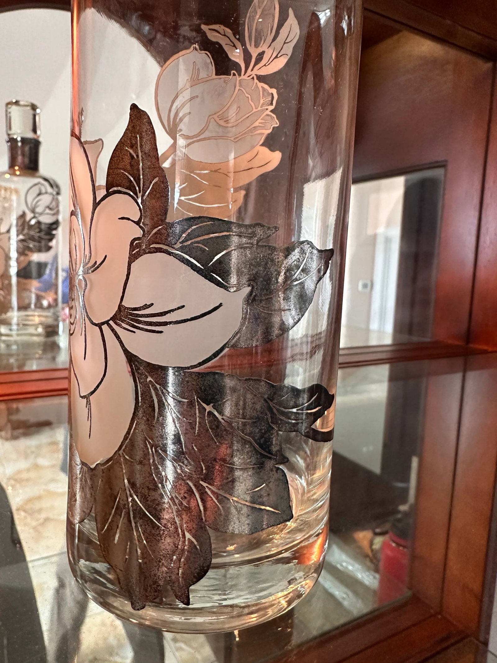 Vintage Decanter Sterling Silver Overlay Rockwell 1950's - 4