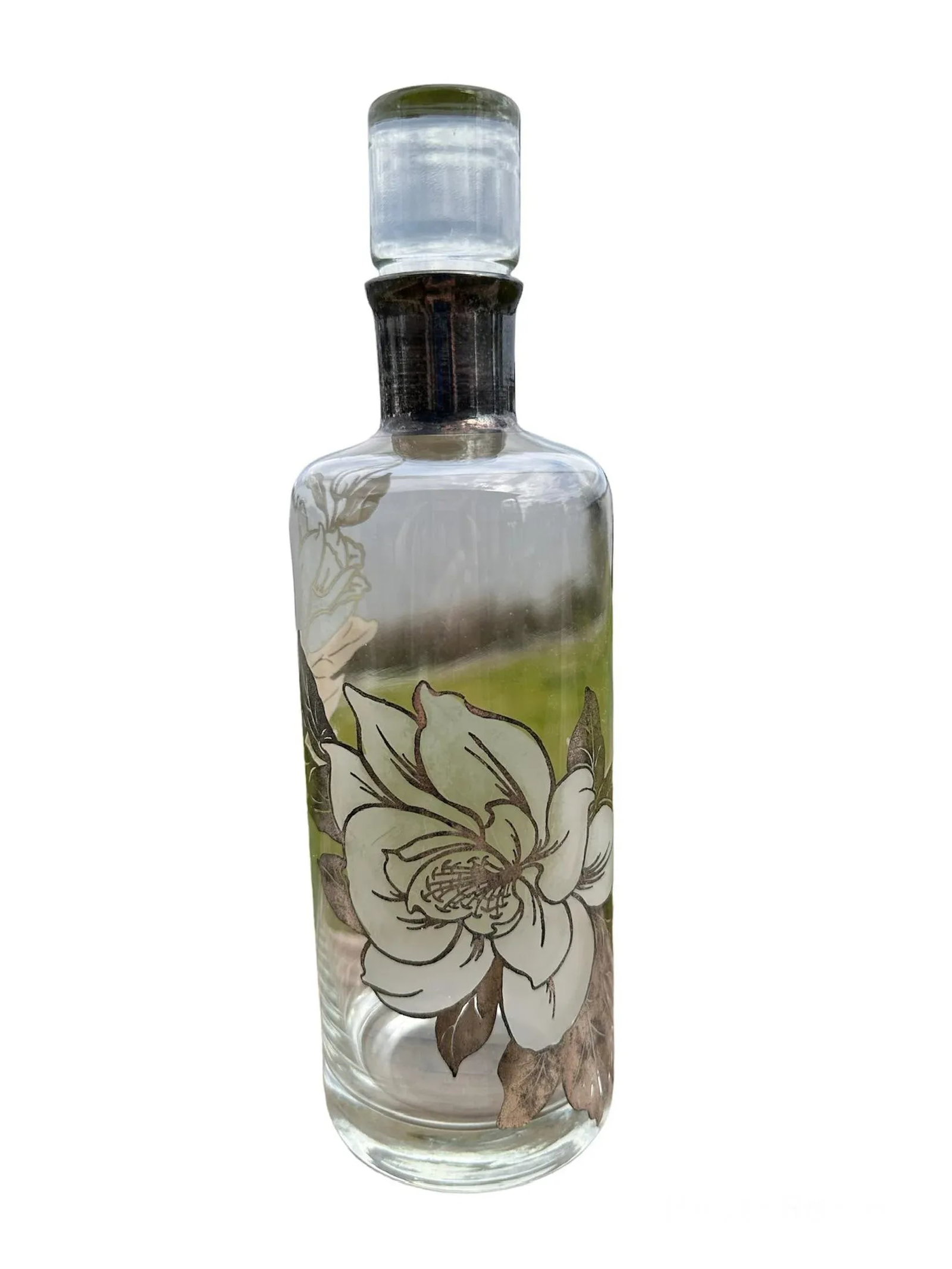 Vintage Decanter Sterling Silver Overlay Rockwell 1950's - 6