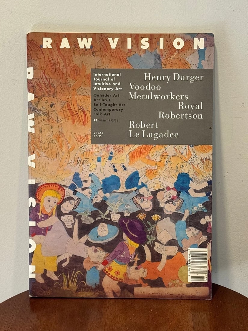 Raw Vision Henry Darger Voodoo #13: Raw Vision Magazine issue #13 featuring a fabulous article on iconic Outsider Artist Henry Darger, Voodoo & other articles. Ads from some of the best galleries in the day selling outsider and other