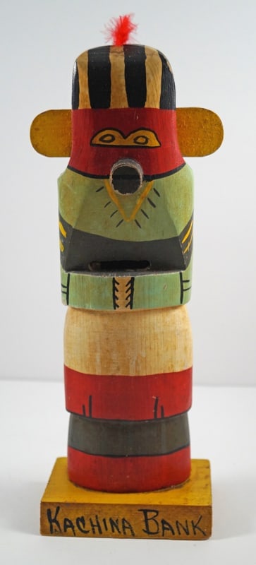Totem Pole Doll Wooden Still Bank  (1 of 6)