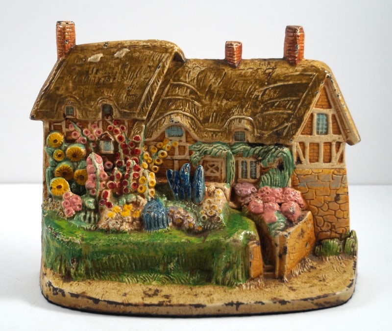 Antique Ann Hathaway Cottage Cast Iron Hubley Doorstop (1 of 5)