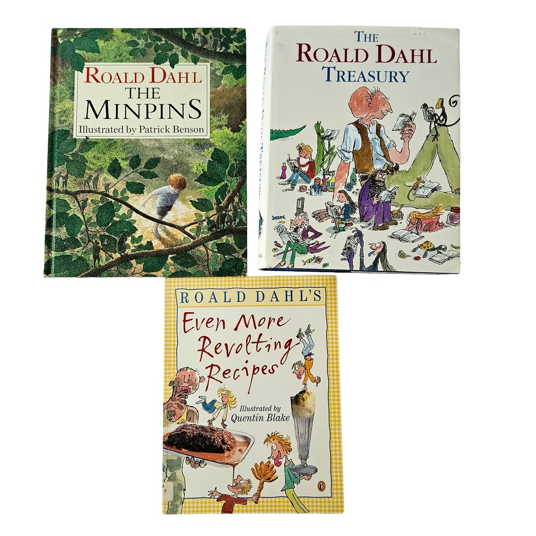 Roald Dahl Hardcover and Paperback Book Lot: Title: Roald Dahl Hardcover and Paperback Book Lot Description: The Minpins Illustrated by Patrick Benson Hardcover No dust jacket first edition 1991 The Roald Dahl Treasury Hardcover 1997 More than 7
