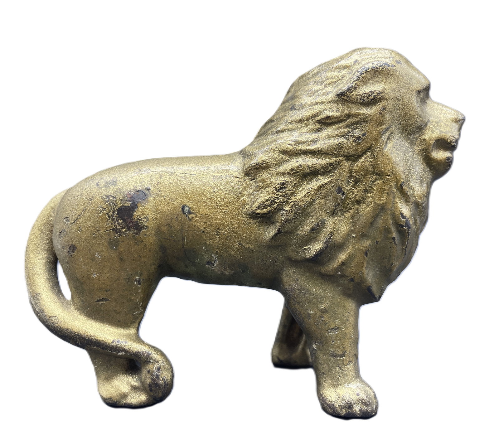 ANTIQUE ORIGINAL 1890-1900 STILL CAST IRON LION BANK~5" (1 of 7)