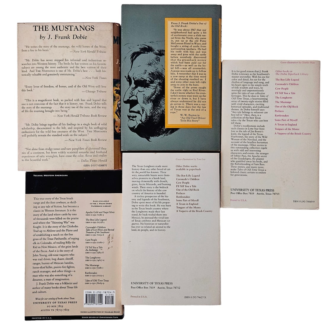 J Frank Dobie Classic Book Set - 2