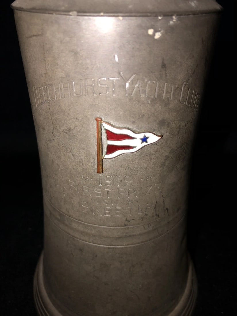 1912 9” Beechhurst Yacht Club Trophy Whitestone Ny - 2