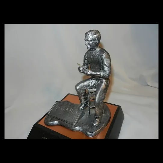 Commemorative Pewter Michael Ricker Statue 22/250 - 7