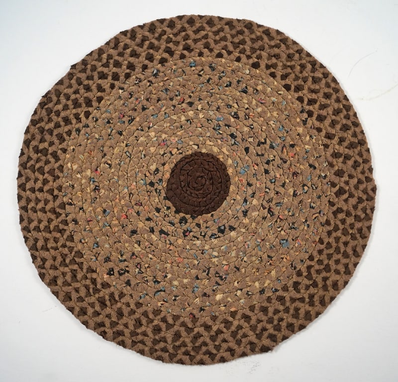 Antique Braided Table Mat County Americana #7 (1 of 2)