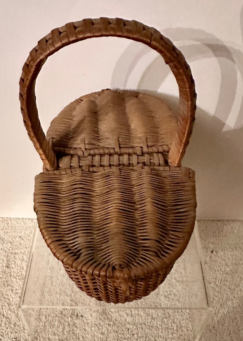 Double-Lidded Miniature Picnic Basket - 5