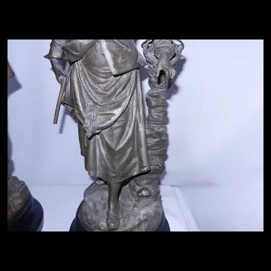Antique Bronze Field Hands Statues - 7