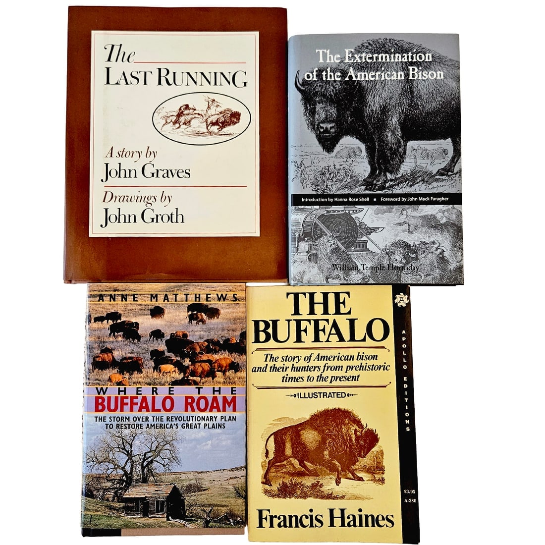 The American Bison Books About the Once Mighty Buffalo: Title: The American Bison Books About the Once Mighty Buffalo Description: The Last Running by John Graves Illustrated by John Groth 1990 SIGNED 1st Ed HC DJ Signed by John Graves Excellent condition