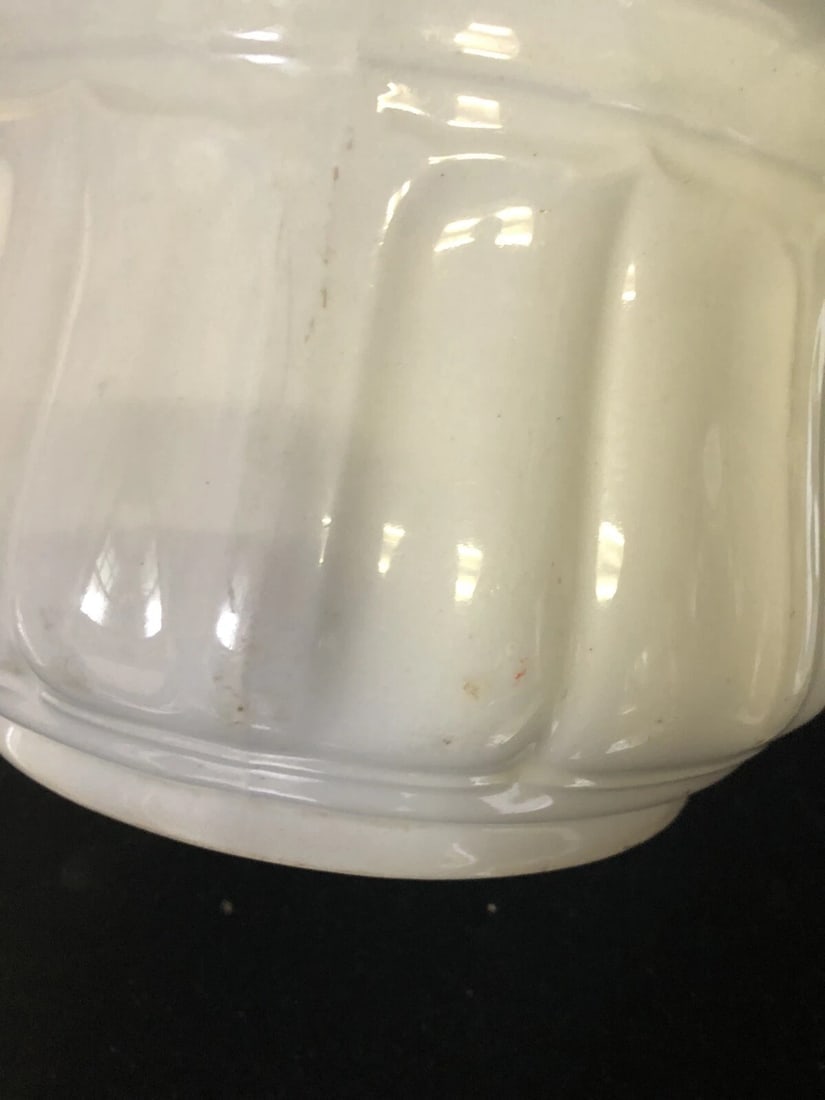 presidents shape ironstone chamber pot w/ lid - 7