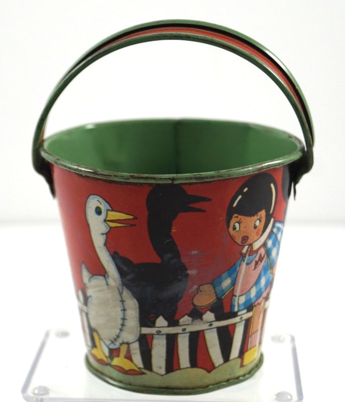 Antique Children’s Sand Pail Ohio Art Fern Bisel Peat (1 of 7)