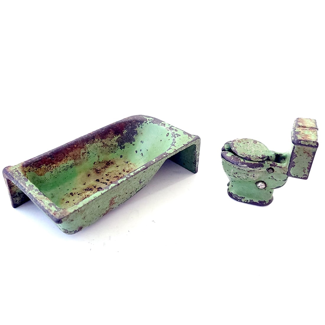 Arcade 1:12 Scale Cast Iron Bathtub, Toilet & Swing Bench Set (1 of 14)