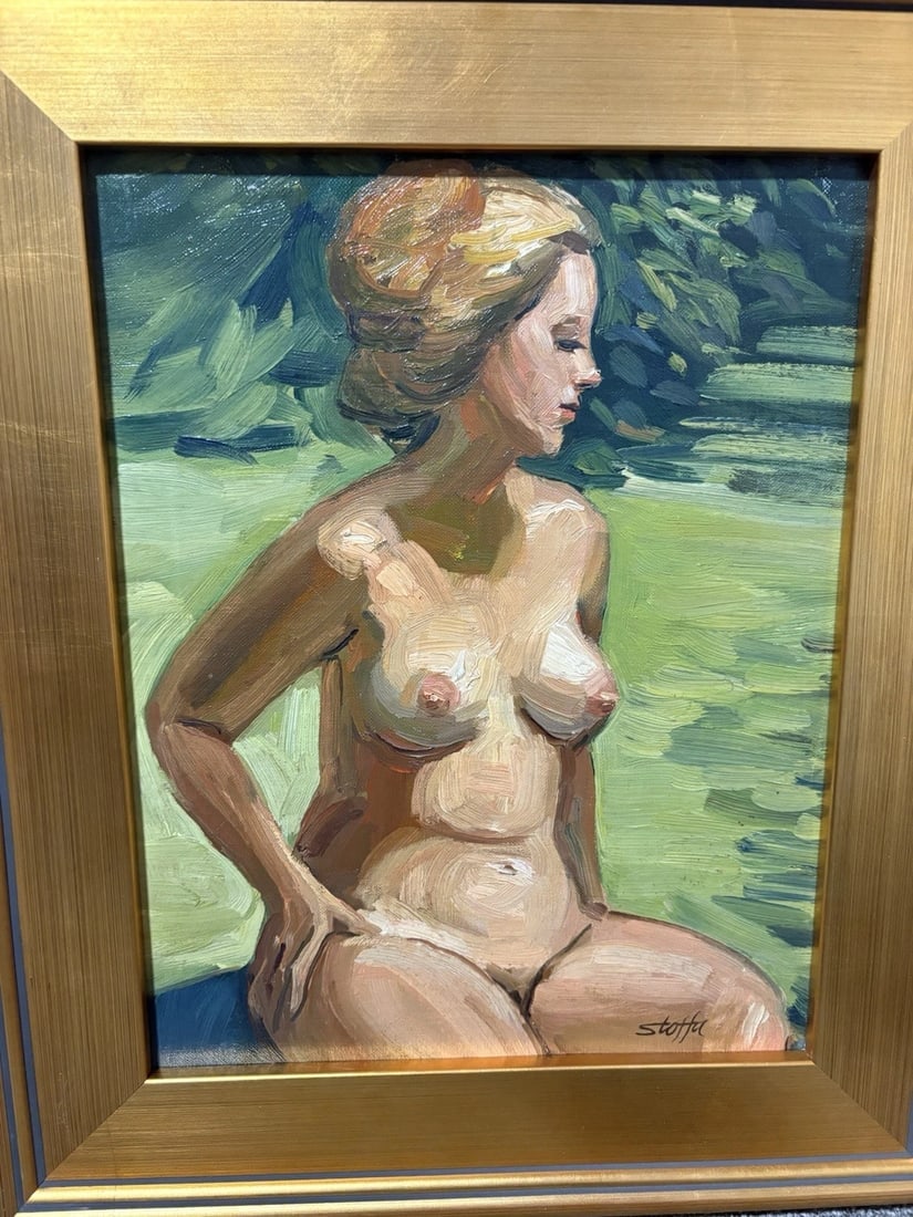 Michael Stoffa Oil On Board Painting Rockport Ma - 2