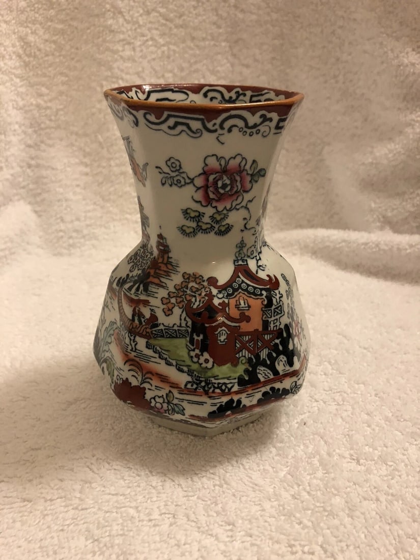 5 1/2?? Masons Ironstone Mulberry Vase - 2