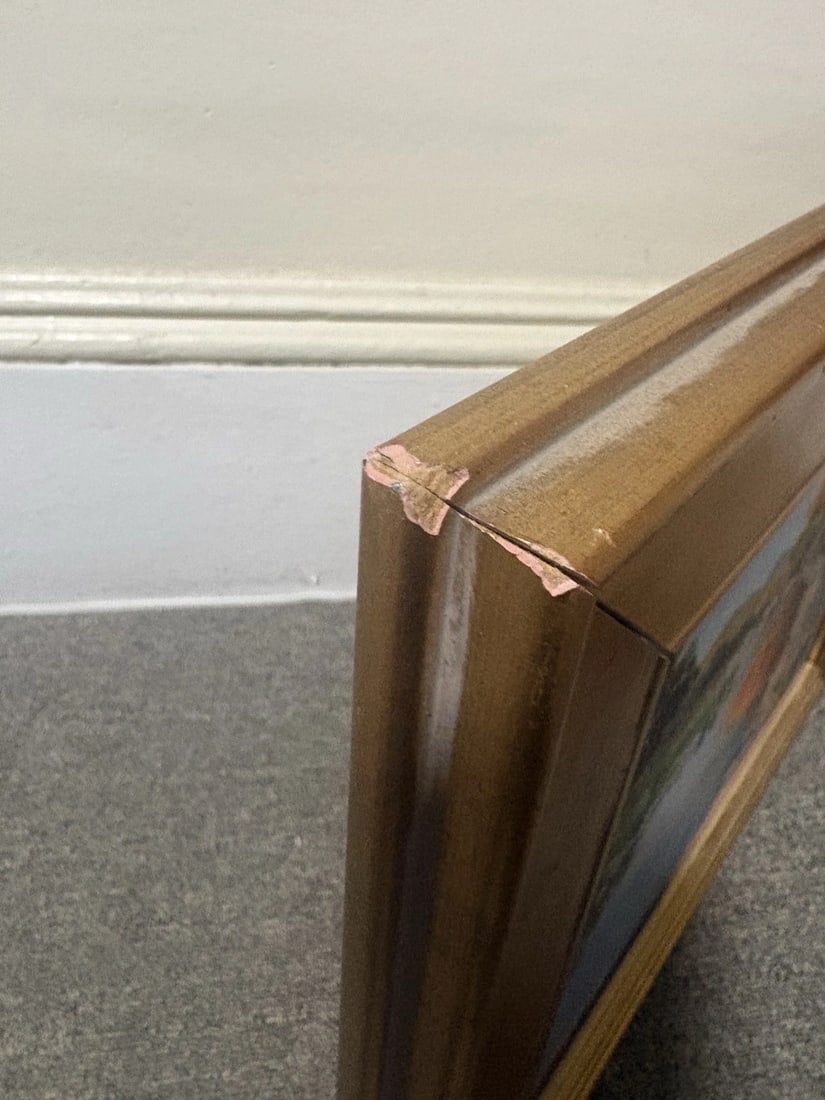 Artist Signed Oil On Canvas Landscape Painting - 6