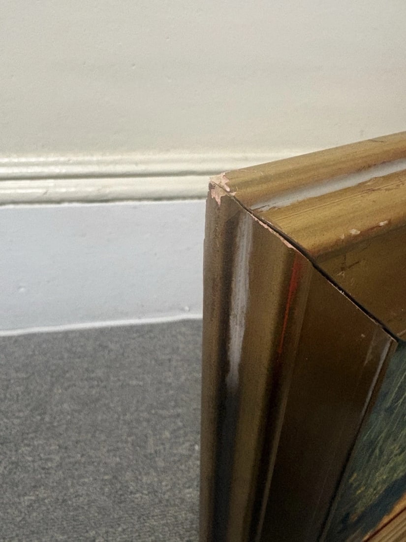 Artist Signed Oil On Canvas Landscape Painting - 7