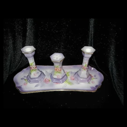 Vintage Made in England Vanity Tray and Two Trinket Dishes (1 of 9)