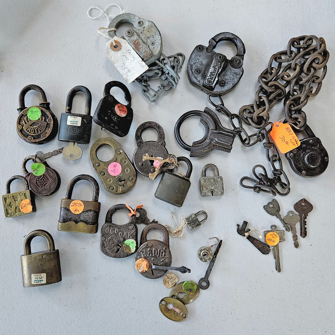 Vintage Brass and Steel Padlocks including Railroad (1 of 17)