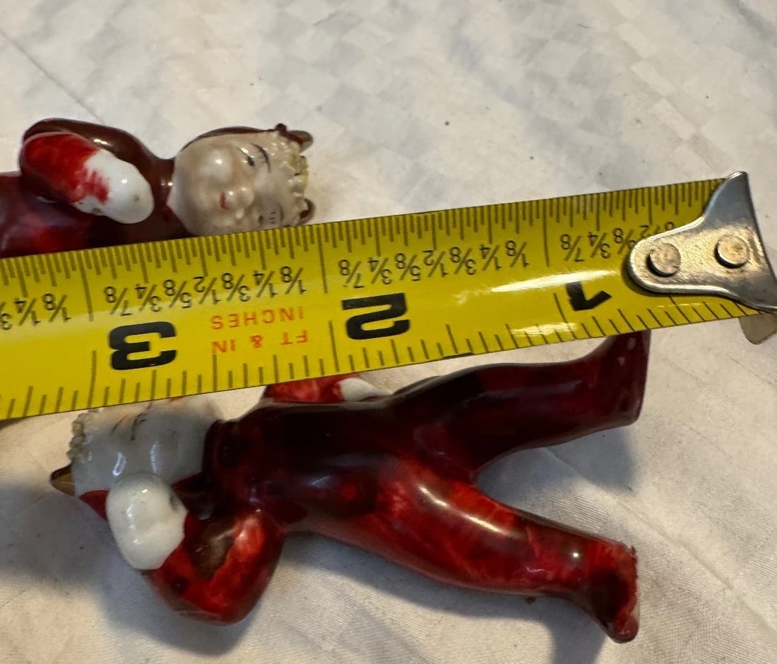 2 Pair RARE Vintage occupied JAPAN 50s Devil Pixie with spaghetti string - 8