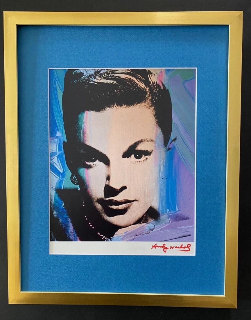 ANDY WARHOL + RARE 1984 SET OF 6 PORTRAIT PRINTS SIGNED MATTED AND FRAMED! - 12