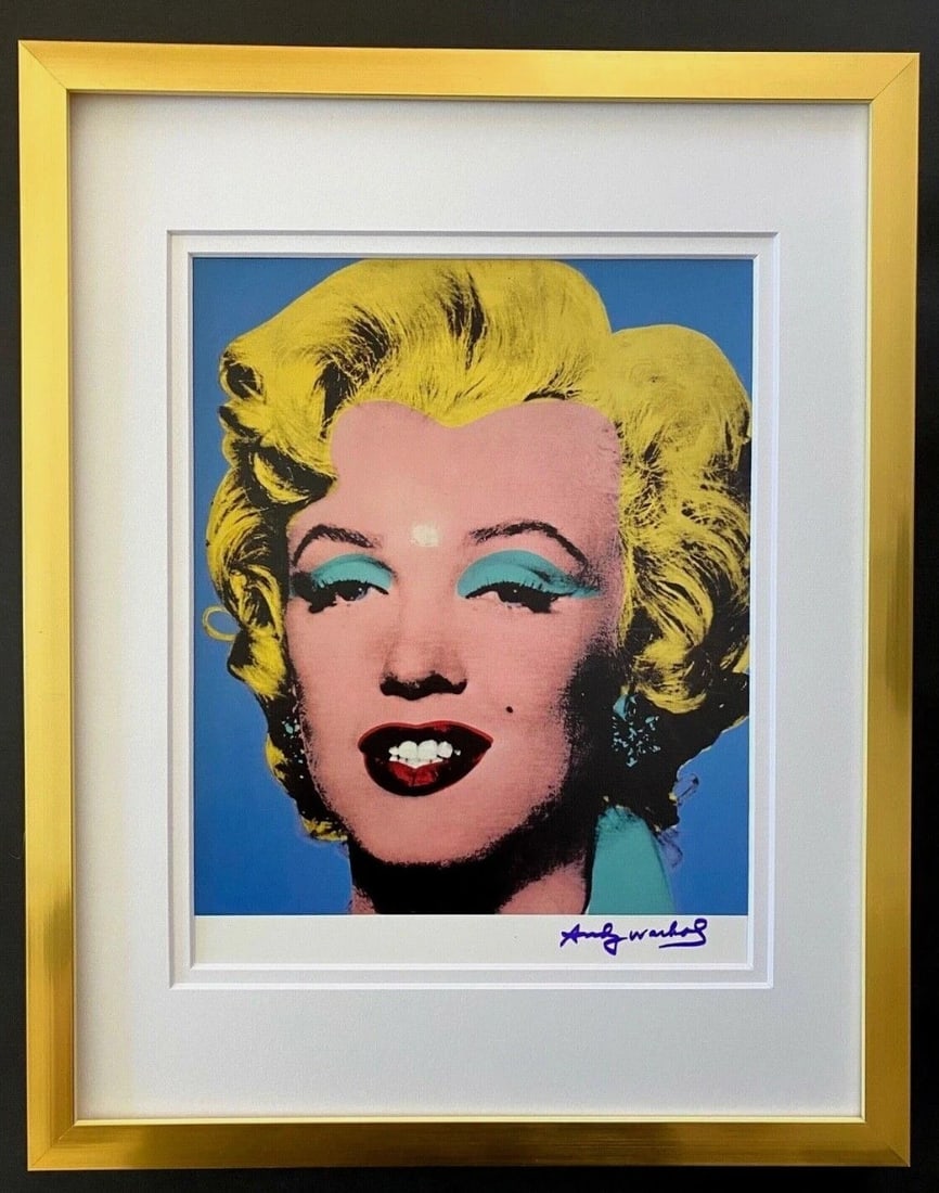 ANDY WARHOL + RARE 1984 SET OF 6 PORTRAIT PRINTS SIGNED MATTED AND FRAMED! - 6