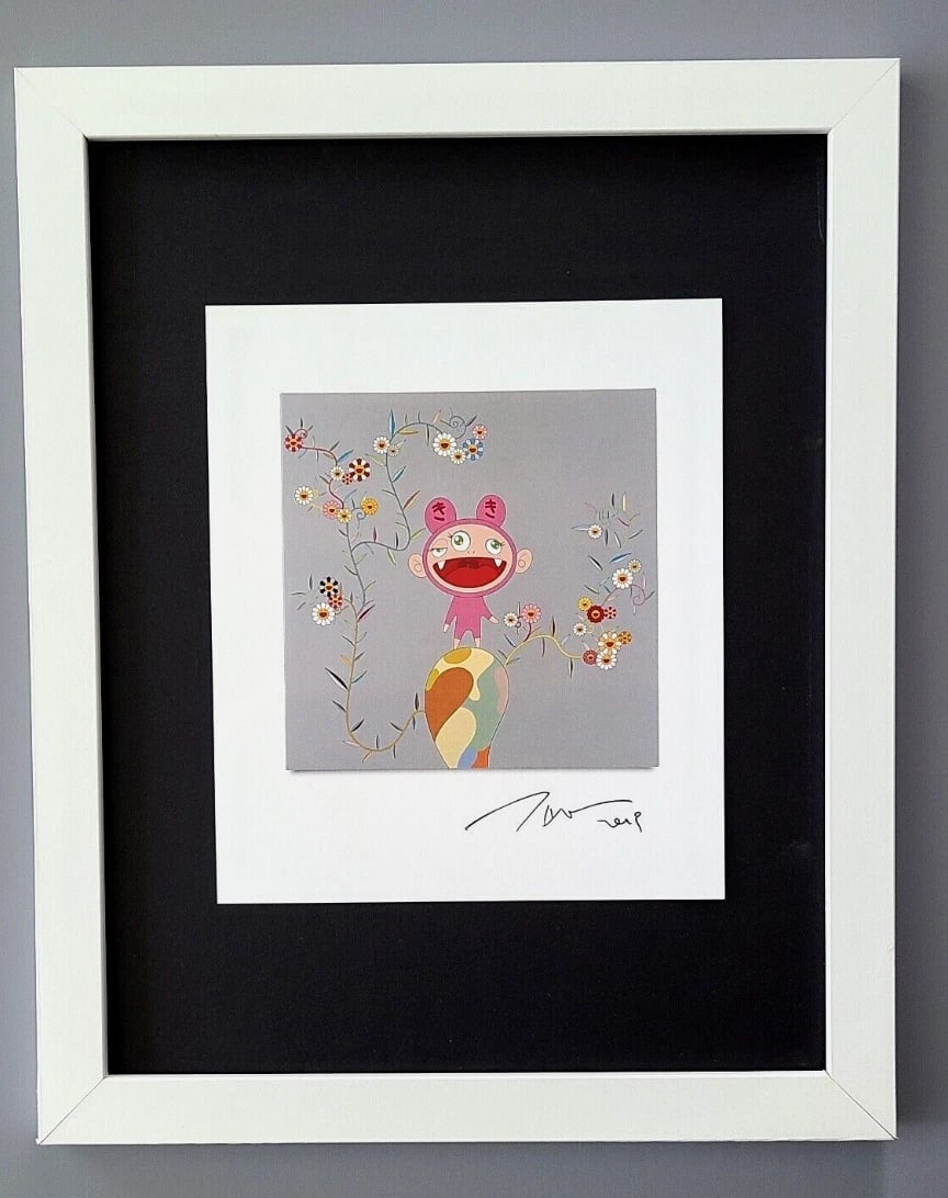 TAKASHI MURAKAMI + SET OF 6 SIGNED PRINTS FROM JAPAN + FRAMED 14x11in! - 4