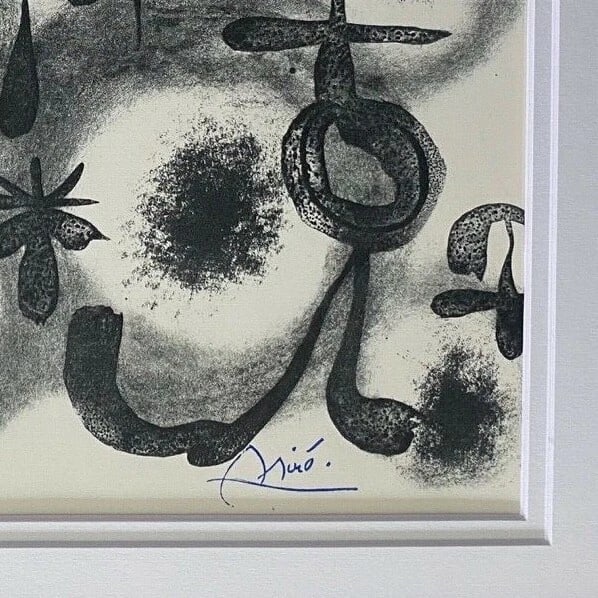 JOAN MIRO 1971 BEAUTIFUL SIGNED PRINT MATTED 11 X 14 - 2