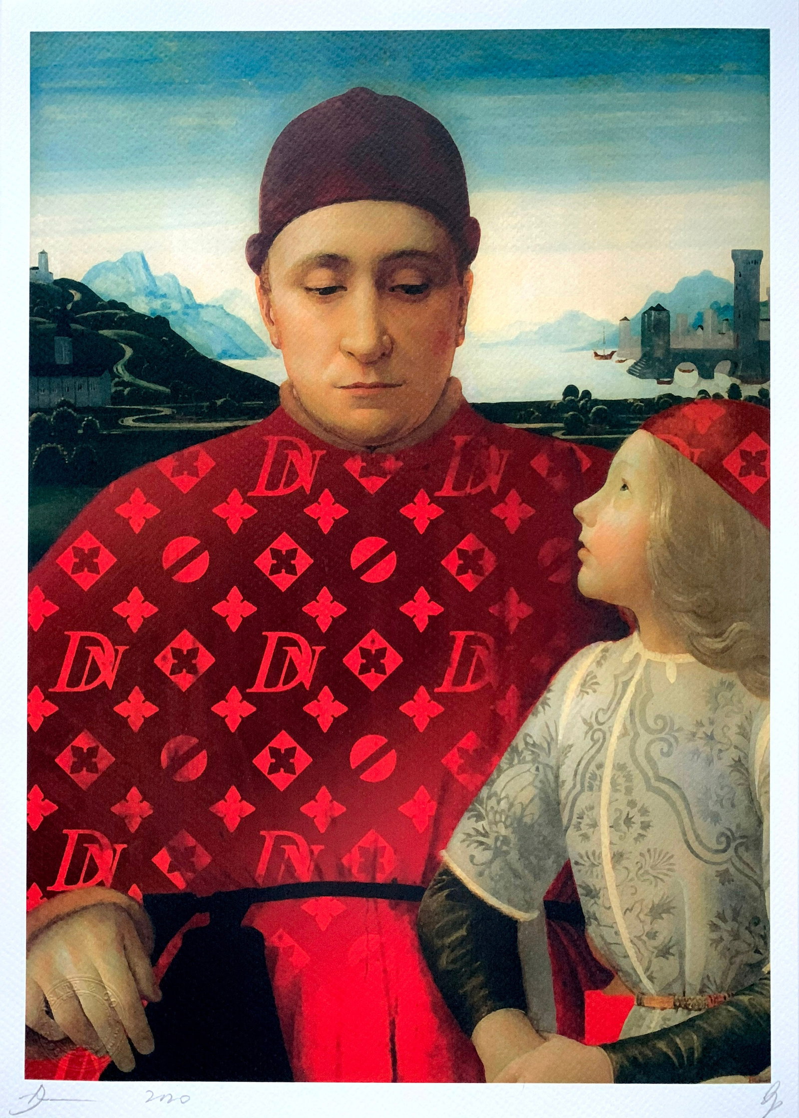 Death NYC Domenico Ghirlandaio Louis Vuitton: Title: Death NYC Domenico Ghirlandaio Louis VuittonDate/Period:21st CenturyDate/Period:Giclee on Fine art 300 gsm paperMaterials:Giclee on Fine art 300 gsm paperSize:17 3/4 x 12 1/2