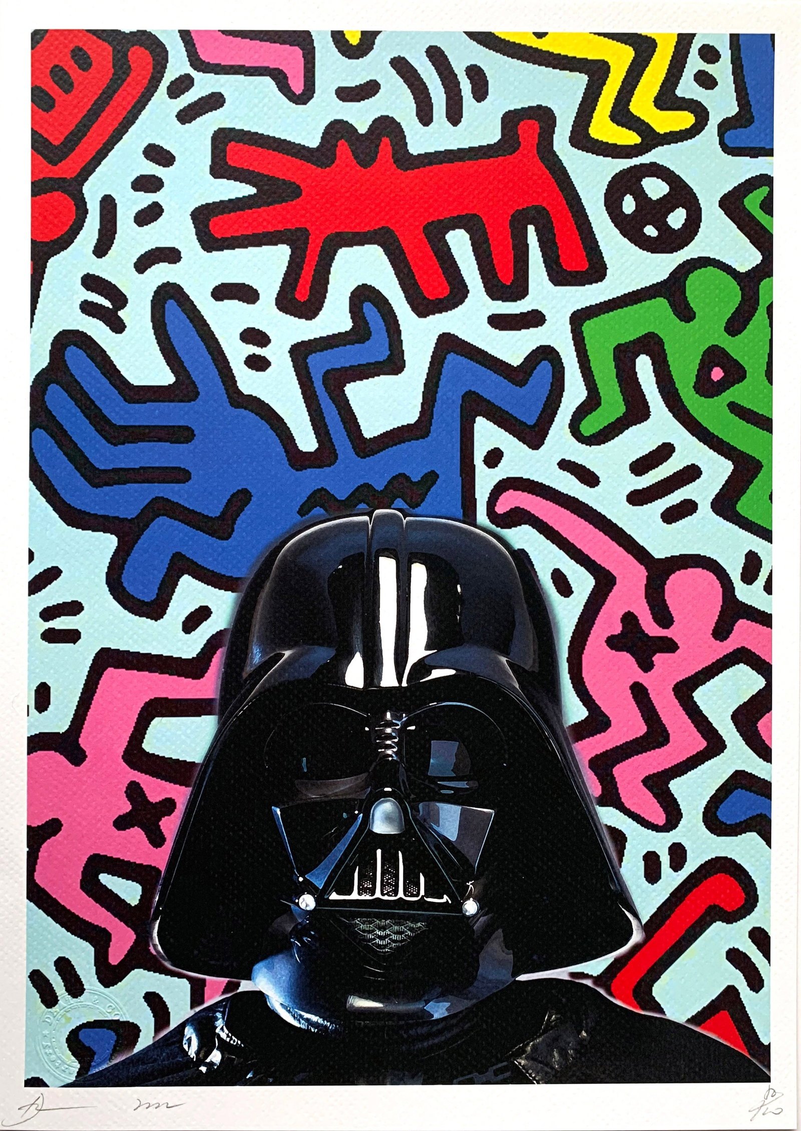 Death NYC Darth Vader Keith Haring: Title: Death NYC Darth Vader Keith HaringDate/Period:21st CenturyDate/Period:Giclee on Fine art 300 gsm paperMaterials:Giclee on Fine art 300 gsm paperSize:17 3/4 x 12 1/2 inchesDescription:Artist: