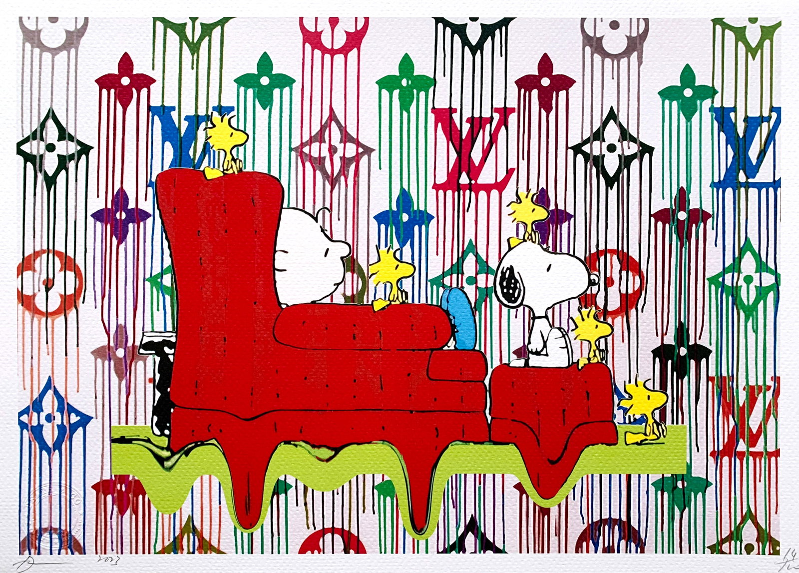 Death NYC Snoopy Louis Vuitton: Title: Death NYC Snoopy Louis VuittonDate/Period:21st CenturyDate/Period:Giclee on Fine art 300 gsm paperMaterials:Giclee on Fine art 300 gsm paperSize:17 3/4 x 12 1/2 inchesDescription:Artist: Death