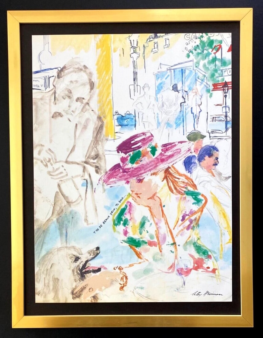 LEROY NEIMAN + SKETCHBOOK DRAWING PARIS + CIRCA 1970'S + SIGNED PRINT FRAMED (1 of 4)