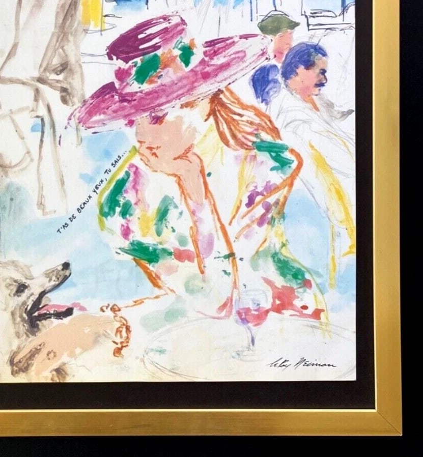 LEROY NEIMAN + SKETCHBOOK DRAWING PARIS + CIRCA 1970'S + SIGNED PRINT FRAMED - 3