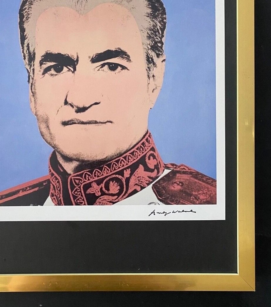 ANDY WARHOL x THE SHAH IRAN ICONIC VINTAGE PRINT – SIGNED MOUNTED & FRAMED! - 3