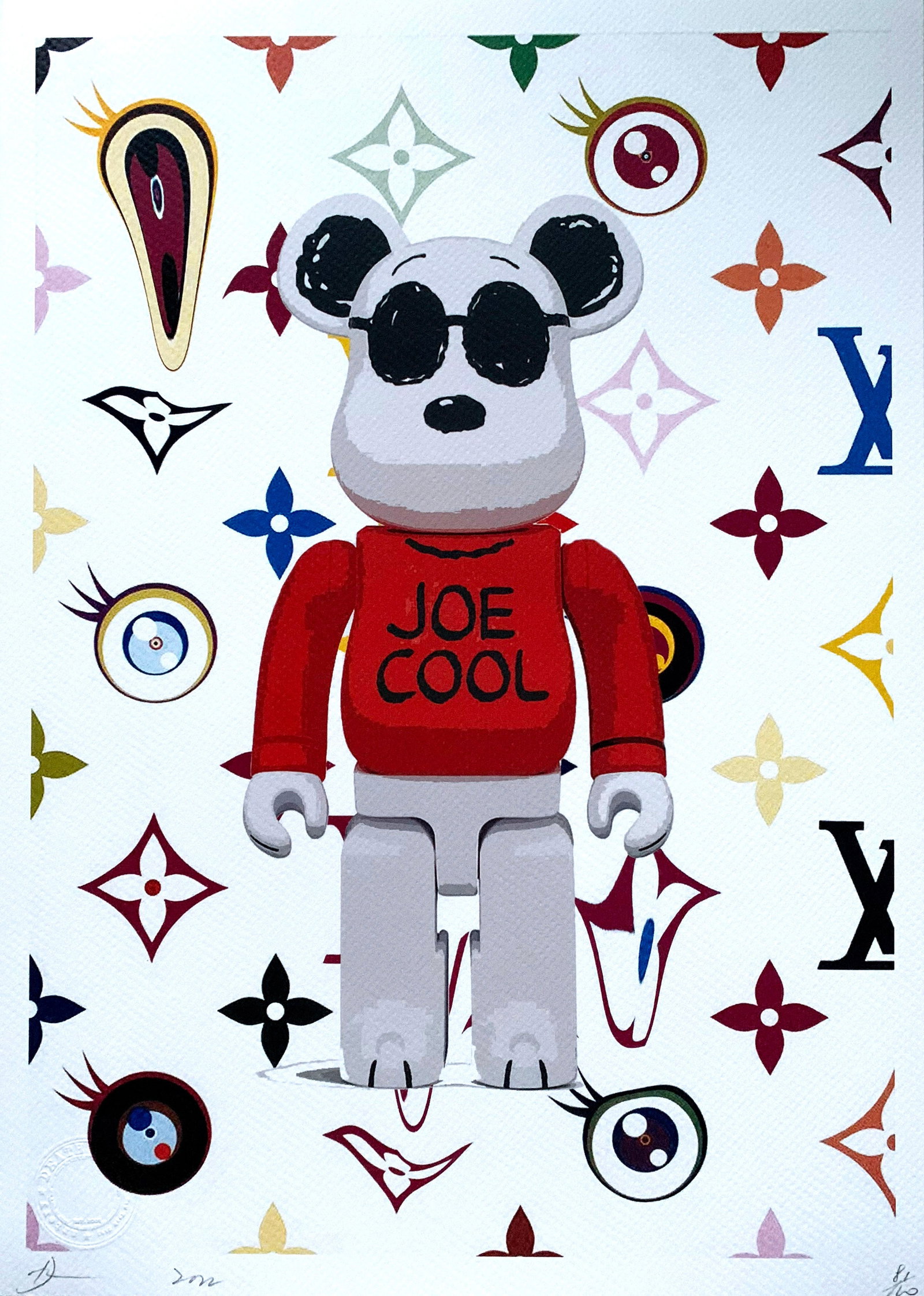 Death NYC BearbrickLouis Vuitton: Title: Death NYC BearbrickLouis Vuitton Date/Period:21st Century Date/Period:Giclee on Fine art 300 gsm paper Materials:Giclee on Fine art 300 gsm paper Size:17 3/4 x 12 1/2 inches Description:Artist: