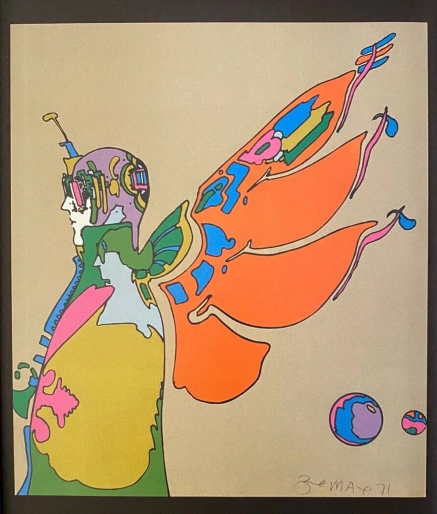 PETER MAX + BEAUTIFUL + SIGNED PRINT + NEW FRAME - 2