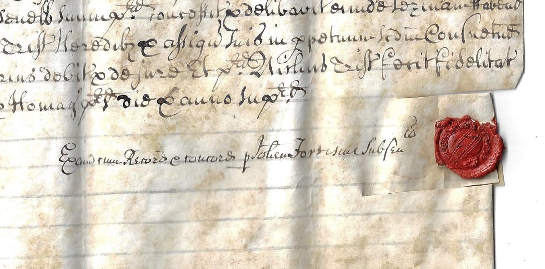 1722 Vellum English Manuscript Forest de Dartmore - 2