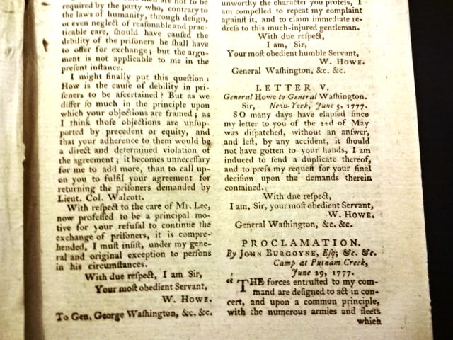 1777 Magazine Revolutionary War Letters George Washington - 3