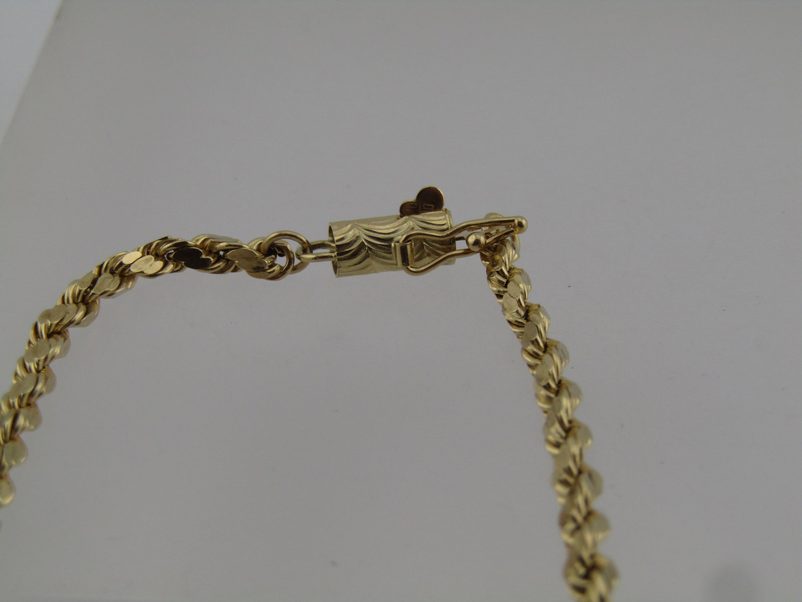 Vintage 14kt 3mm Rope Chain Necklace , 6.50 Grams, 20", Signed, Unisex, 1980's. - 5