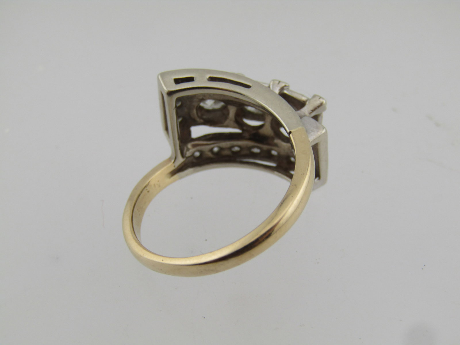 Vintage 14kt Diamond Deco Ring, Sz. 6.5, Estate, Early 1900's - 5