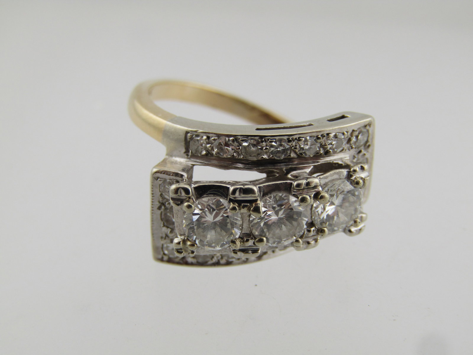 Vintage 14kt Diamond Deco Ring, Sz. 6.5, Estate, Early 1900's - 6