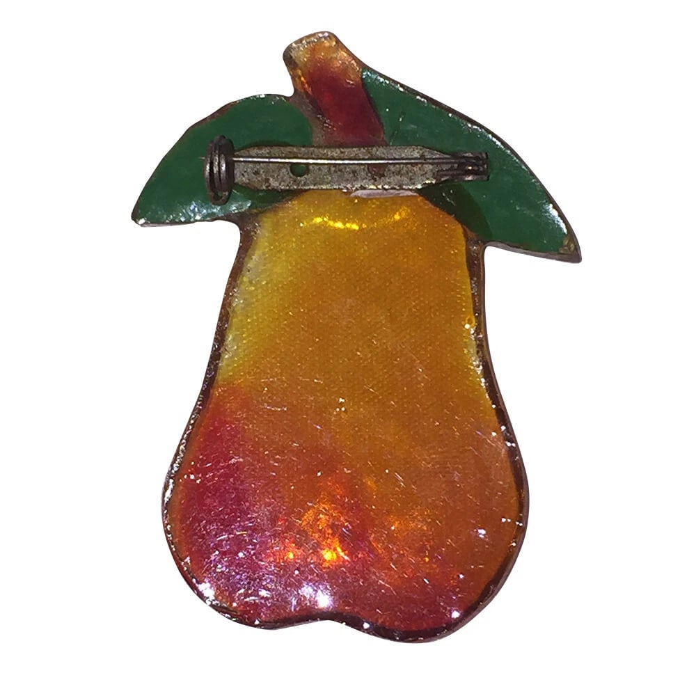 Bakelite Pear Pin - 4