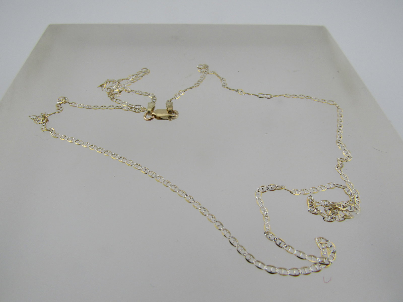 10kt Mariner Style Link 1.5mm Necklace, 18", Signed, New - 4