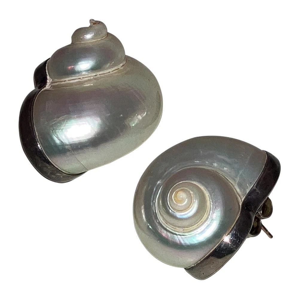 Betsy Fuller 14 Kt Sterling Sea Shell Earrings - 3