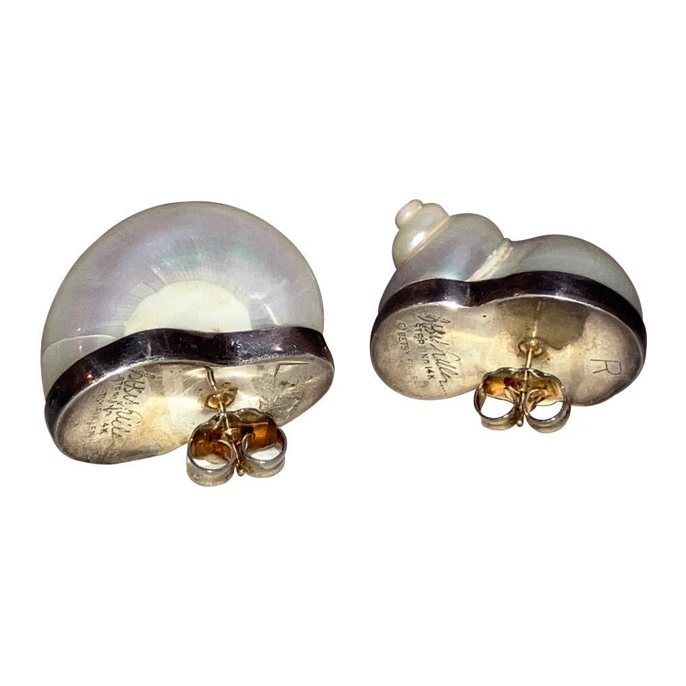 Betsy Fuller 14 Kt Sterling Sea Shell Earrings - 7